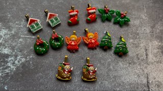 EASY Nostalgic Christmas Earrings Using UV Resin! 🎄