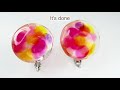 【uvレジン】パーツクラブのモールドを使って♡簡単！春の花畑イヤリングの作り方 diy how to make spring flower field earrings