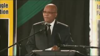 President Jacob Zuma Singing Senzeni Na At Hon Nelson Mandelas Memorial Service  Funeral
