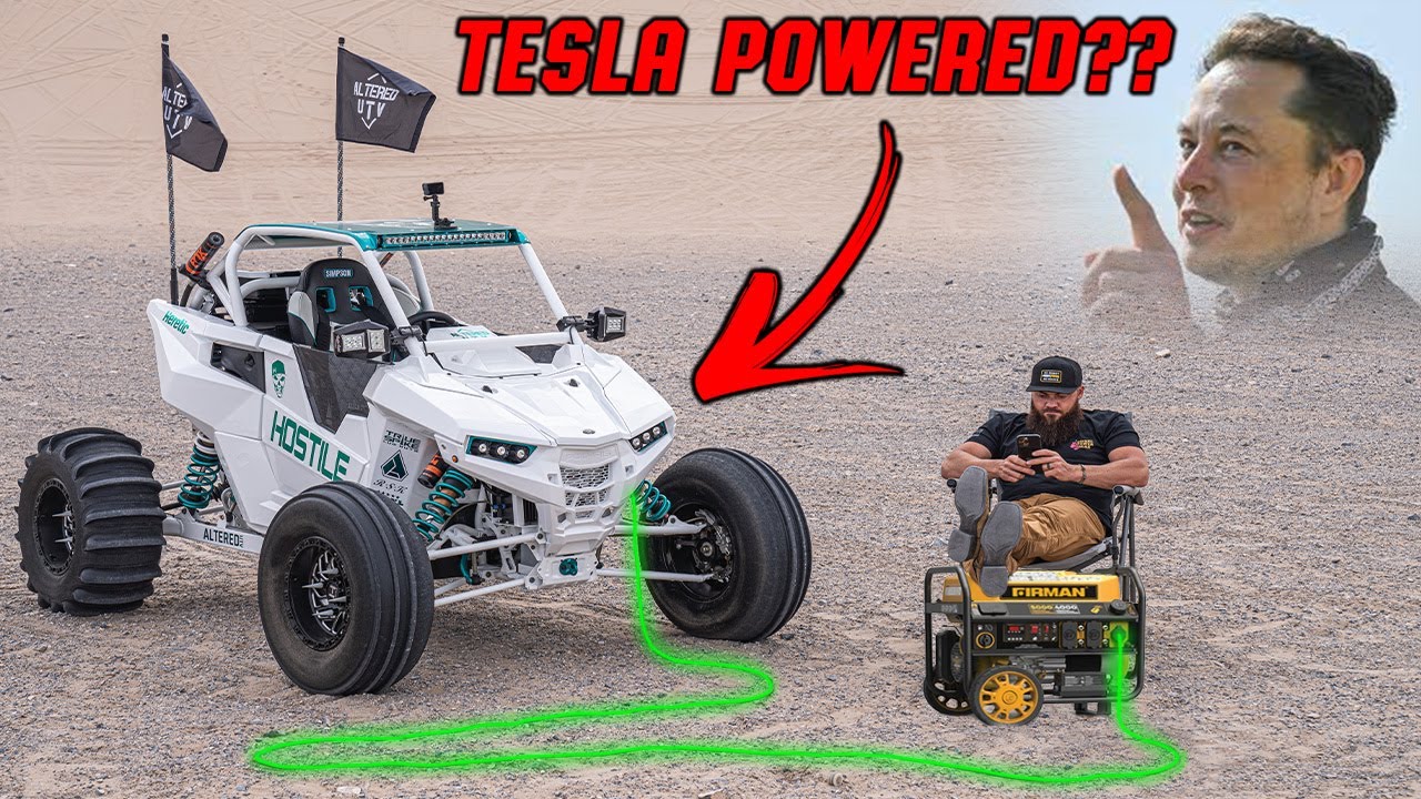 Would Elon Musk Approve of the World's only TESLA Powered Polaris UTV? 🤯