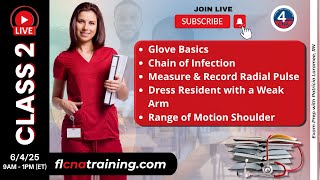 🩺 LIVE 4YourCNA Classroom! Class 2 – CNA Fundamentals: Gloves, Pulse & ROM! 💪🧤