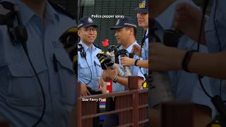 HP.B.港警比试警用辣椒喷雾剂 Hong Kong police test pepper spray#police #警察