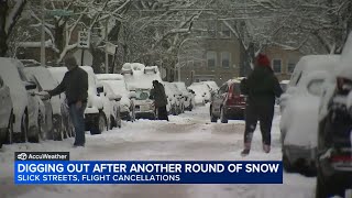 Chicago-area snowfall creates hazardous driving conditions, causes delays at O'Hare