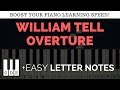 William Tell Overture - easy letter notes for piano