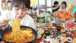 Mukbang trip to Hong Seong City! Assorted grilled beef and all kinds of seafood.🚗🍖😋