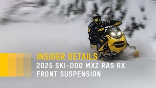 2025 Ski-Doo MXZ RAS RX Front Suspension and Pilot RX Ski Details