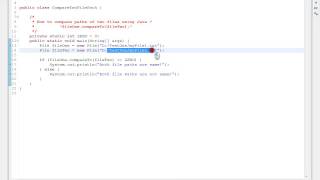 HOW TO COMPARE PATHS OF TWO FILES USING JAVA
