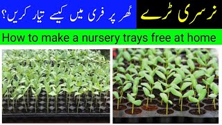 How to make a seedling 🌱 tray free at home | Nursery seedling tray | Vegetables seedling trays |