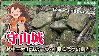 【守山城：縄張解説！】本丸直下の石垣を見逃すな！越中三大山城の一つ【富山県高岡市】