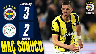 Fenerbahçe 3-2 Çaykur Rizespor | MAÇ ÖZETİ | Trendyol Süper Lig | Önemli Kareler