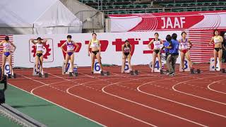 ☆陸上女子☆ 世古和 さん CRANE 2018日本陸上 女子100m決勝