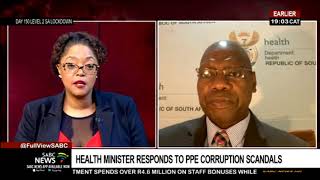 Health Minister Dr Zweli Mkhize responds to PPE corruption scandals