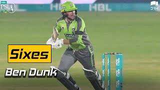 Ben Dunk's Sixes | Lahore Qalandars vs Karachi Kings | HBL PSL 2020 | MB2T