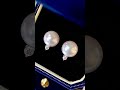 😍Wow, cute~WHITE SOUTH SEA PEARL & DIAMOND & 18K GOLD STUDS. Love the style? 🎁✈️