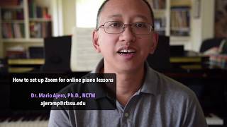 How to set up Zoom meetings for online piano lessons