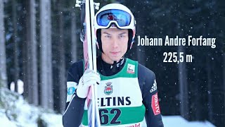 Johann Andre Forfang 225,5 m (1.02.2019). Kwalifikacje Oberstdorf Loty 2019