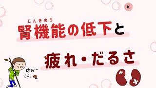 【腎機能の低下と疲れ・だるさ】~カリウムに注目‼~