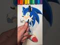 Drawing Sonic The Hedgehog With Posca Markers!🦔 #art #shortsfeed #satisfying