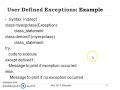 User Defined Exceptions in Python