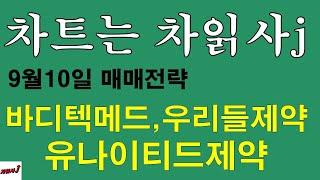 9월09일 차트는 차읽사j 바디텍메드,유나이티드제약,우리들제약