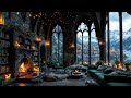 🔥 relaxing fireplace sound with cozy winter ambience