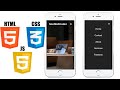 Responsive mobile friendly navbar homepage tutorial HTML CSS Javascript
