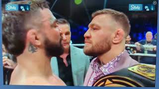 Conor McGregor vs Mike Perry face off face-off BKFC UFC