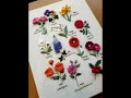 프랑스자수 embroidery 사계절꽃 수놓기 how to embroider four seasons flowers