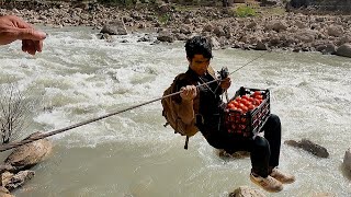 Nomads cross the hard path of the river -doora