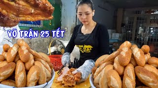 🟢Vỡ trận chợ 25 tết! LYLY chốt đơn lia lịa chặt heo quay liên hồi như cái máy