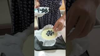 Blueberry Basque cake 蓝莓巴斯克蛋糕 | 独处时光  MOMO'S Life in China \u0026 Japan