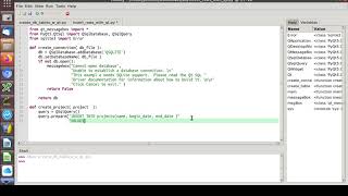 CSC-121, Graphical Python Programming, Inserting Rows into the Project and Task tables.