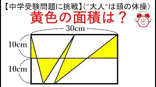 【中学受験問題に挑戦】15　（”大人”は頭の体操）　三角形の面積