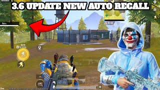 3.6 UPDATE NEW AUTO RECALL TRICK ✅😲 BGMI/PUBG MOBILE