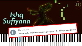 Ishq Sufiyana - The Dirty Picture (2011) - EASY Piano Tutorial