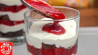 And no cake! Melts in your mouth! Dessert recipe in a glass!