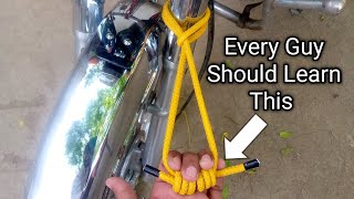 1 strand pulling rope with Handle #how #knots #outdoor 👌@sajjad12455