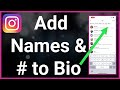 How To Add Username And Hashtag Links To Instagram Bio