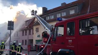 Großbrand eines Wohnhauses in Stadtmitte von Köthen