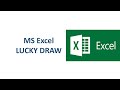 MS Excel Lucky Draw using Random Function