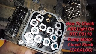 Chevy Silverado 2018 ABS Warning Light On DTC C0110 Pump Motor Circuit Stuck (TAGALOG)