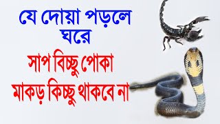 যে দোয়া পড়লে ঘরে সাপ বিচ্ছু পোকা মাকড় কিচ্ছু থাকবে না | পোকামাকড় তাড়ানোর দোয়া আরবি টু বাংলা |