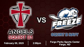 (Game 21: 02-09-25) Fargo Angels Squirt B1 @ Fargo Freeze Navy