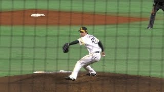 スロー映像)ソフトバンク 高橋純平 投球フォーム（セットポジション）2016.6.7