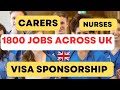 NHS Trust and Care organisations recruiting Carers with visa sponsorship/1800 job seekers🇬🇧