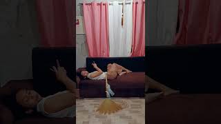 POV: Tinatamad kang magwalis dahil wala ka sa mood!🤦😅 #youtubeshorts #funny #millionsviews #couple