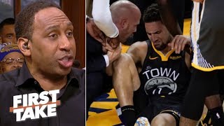 Klay, KD’s injuries overshadow Kawhi bringing a title to the Raptors – Stephen A. | First Take