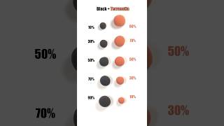 Black vs Terracotta, very satisfying Color Mixing #colormixing #art