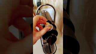 Making coffee with Nespresso capsule coffee machine #coffee #nespresso #capsule #machine