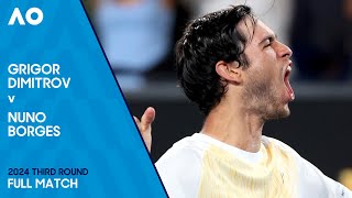 Grigor Dimitrov v Nuno Borges Full Match | Australian Open 2024 Third Round